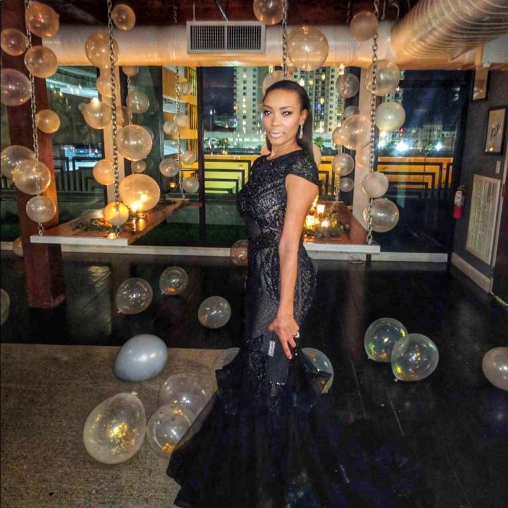 Jovani Elegant Black Sequin Prom Gown - Picture 3 of 5